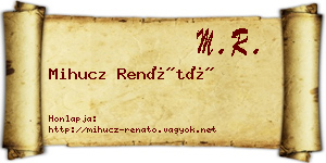 Mihucz Renátó névjegykártya